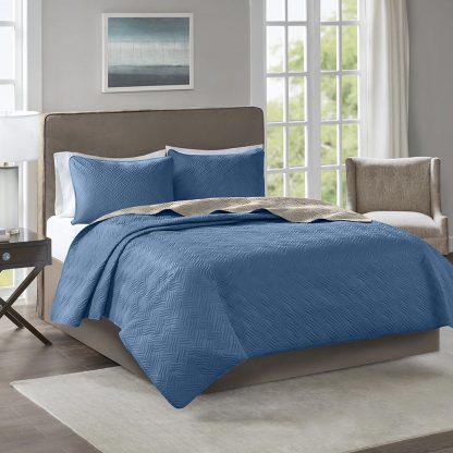 LINO ΚΟΥΒΕΡΛΙ LENA BLUE-BEIGE 160X240