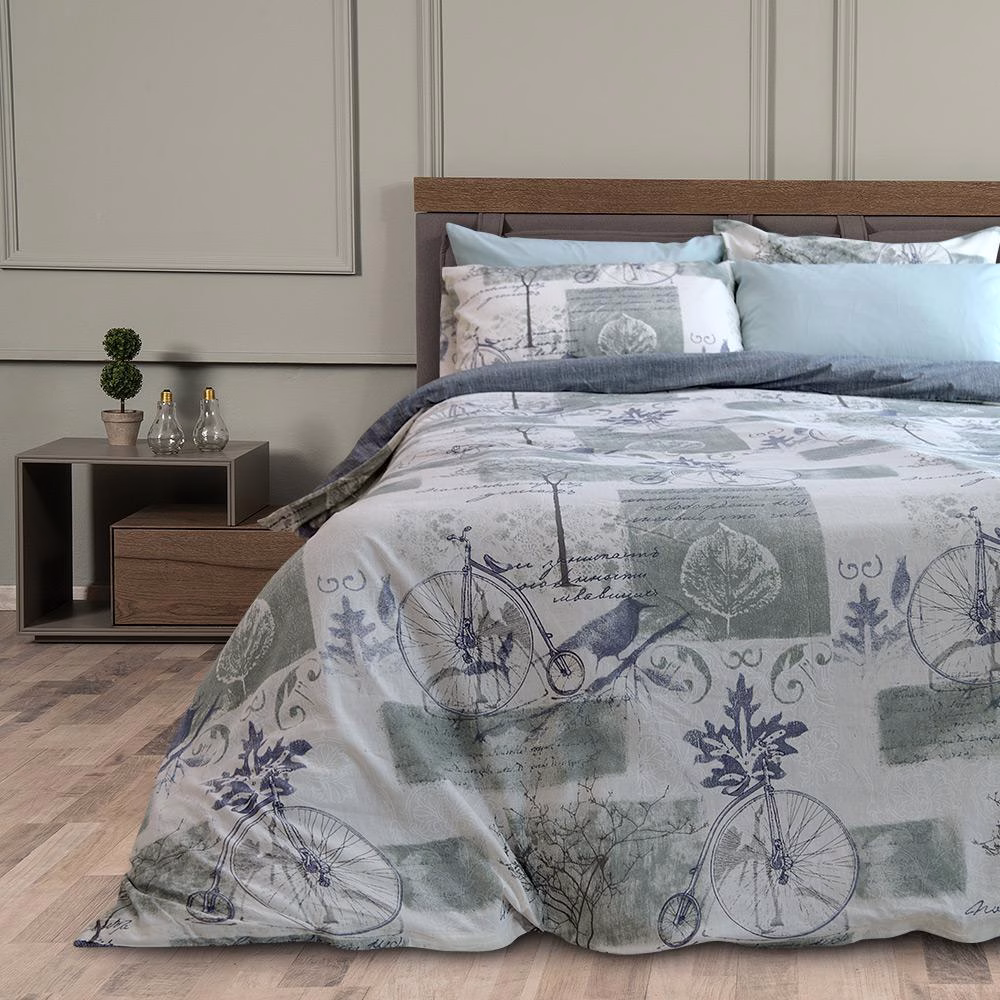 LINO ΠΑΠΛΩΜΑ DELUXE LIBEN BLUE 160X240 LINO ΠΑΠΛΩΜΑ DELUXE LIBEN BLUE 160X240
