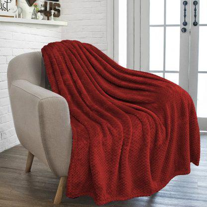 LINO ΚΟΥΒΕΡΤΑ FLANNEL ROLIN BORDO 220X240
