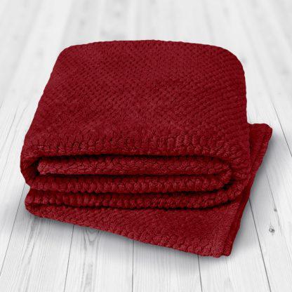 LINO ΚΟΥΒΕΡΤΑ FLANNEL ROLIN BORDO 220X240