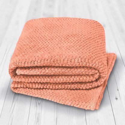 LINO ΚΟΥΒΕΡΤΑ FLANNEL ROLIN CORAL 160X220