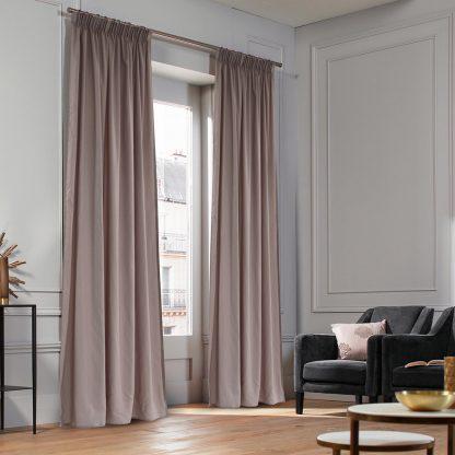 LINO ΚΟΥΡΤΙΝΑ MICRO ΜΕ ΤΡΕΣΑ DUSTY LILAC 140X235