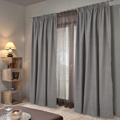 LINO ΚΟΥΡΤΙΝΑ EMB MICRO ΜΕ ΤΡΕΣΑ DGREY 140X235