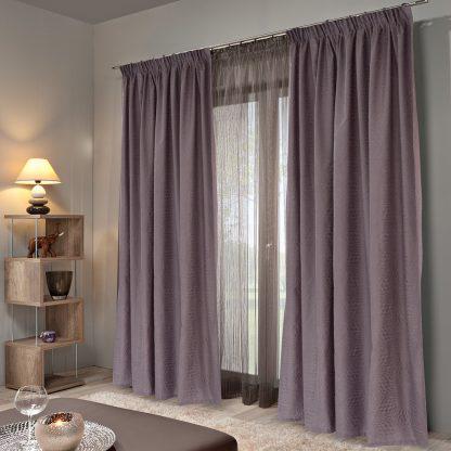 LINO ΚΟΥΡΤΙΝΑ EMB MICRO ΜΕ ΤΡΕΣΑ DPURPLE 140X235