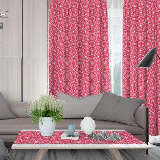 LINO ΚΟΥΡΤΙΝΑ KENZO 402 ΜΕ ΤΡΕΣΑ RED 135X270