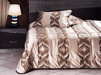 Σετ Κουβερλί Υπέρδιπλο Art 1469 220x240 Εμπριμέ,χρυσαφί,καφέ