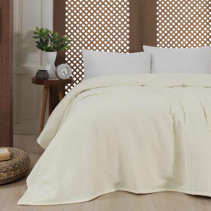 Πικέ μονή waffle Art 1990 Cream  170x240 Εκρού   Beauty Home