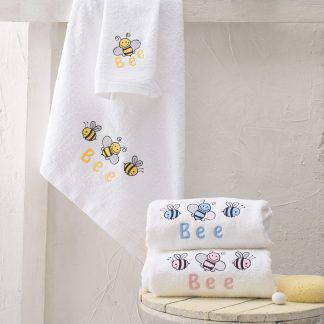 Rythmos Honey Bee- Σετ Πετσετεσ Παιδικεσ 2Τεμ. Κιτρινο Σετ 2 Τεμαχια (30X50 70X140)
