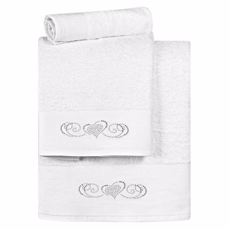 Σετ Πετσέτες Art 3169 Σετ 3τμχ Λευκό Σετ Πετσέτες Art 3169 Σετ 3τμχ Λευκό