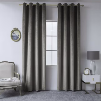 Κουρτίνα Βελούδο Σκίασης Με 8 Μεταλλικούς Κρίκους Art 8399 140x270 Βιζόν