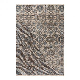 Πατάκι Bliss Art 9629 0.67x1.30 Μπεζ,Μόκα,Μπλε   Beauty Home