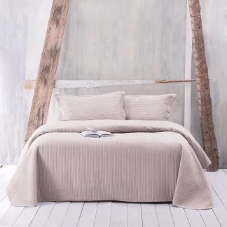 Jazz 2 Μπεζ - Σετ Κουβερλι Υπερδιπλο (220χ240)