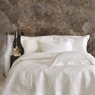 Rythmos Krispa  - Σετ Κουβερλι Εκρου Σετ 3 Τεμαχια (1 235X250, 2 50X70)