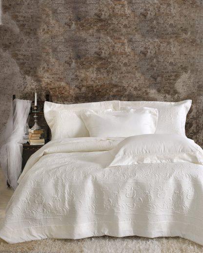 Rythmos Krispa  - Σετ Κουβερλι Εκρου Σετ 3 Τεμαχια (1 235X250, 2 50X70)