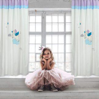 Das Baby 6463 Κουρτινα-Κρικους 140Χ260 Κρεμ - Ροζ Κρεμ - Ροζ