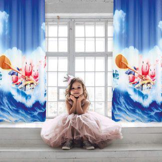 Das Kids 2122 Κουρτινα-Κρικους 140Χ280 Μπλε - Σιελ - Σομον Μπλε - Σιελ - Σομον