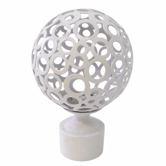 Σετ Ακρα Κουρτινοξυλου Σχ.2509 Λευκο