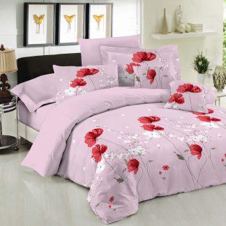 Σετ Σεντόνια Le Blanc Premium Cotton 100% Anemone Pink Μονά 170x270