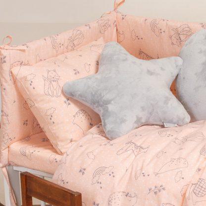 Melinen Home Σεντόνι Αγκαλιάς 85x110 Baby Line Happy Pink