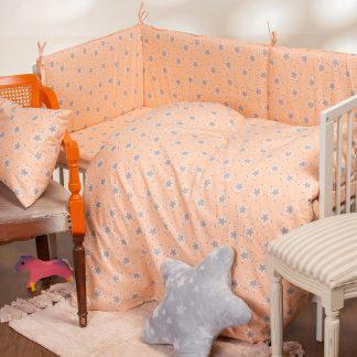 Melinen Home Πάνα 85x85 Baby Line Mini Stars Rose