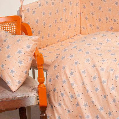 Melinen Home Πάνα 85x85 Baby Line Mini Stars Rose
