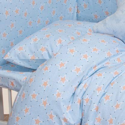 Melinen Home Σεντόνι Αγκαλιάς 85x110 Baby Line Mini Stars Sky
