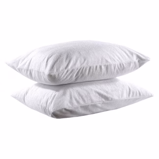 Ζεύγος Αδιάβροχες Προστατευτικές Μαξιλαροθήκες 50x70 Λευκό