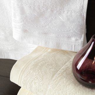Rythmos Shiraz - Σετ Πετσετεσ 3Τεμ. Εκρου Σετ 3 Τεμαχιων (30X50, 50X90, 80X150) Συσκευασια Κουτιου