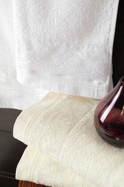 Rythmos Shiraz - Σετ Πετσετεσ 3Τεμ. Εκρου Σετ 3 Τεμαχιων (30X50, 50X90, 80X150) Συσκευασια Κουτιου