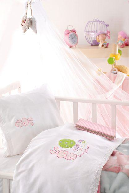 Rythmos Sweet Summer - Σετ Σεντονια Βρεφικα 3 Τεμ. Kenthma 100X160 Ροζ