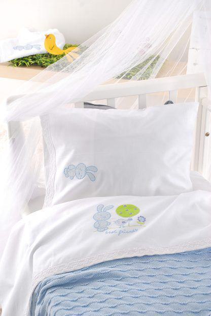 Rythmos Sweet Summer - Σετ Σεντονια Βρεφικα 3 Τεμ. Kenthma 100X160 Σιελ