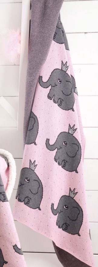 Elephant - Κουβερτα Ζακαρ 80x100