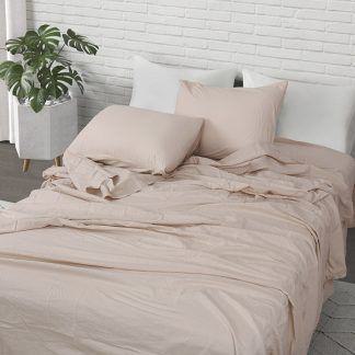 Beauty Home Σετ Παπλωματοθήκη Υπέρδιπλη 230x250 Hilton Art 1115 Μπεζ