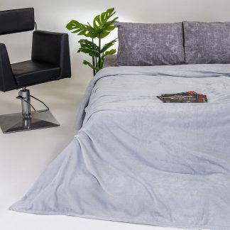 Melinen Κουβερτα Flannel Υπερδιπλη Tokyo Light Grey 220x240 Light Grey