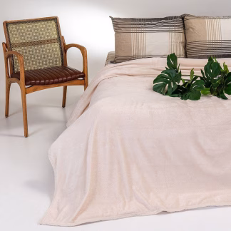 Κουβερτα Flannel Υπερδιπλη Tokyo Ecru