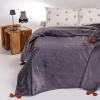 Κουβέρτα Flannel Υπέρδιπλη Berlin Σκούρο Γκρι Κουβέρτα Flannel Υπέρδιπλη Berlin Σκούρο Γκρι