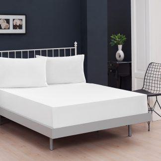 Melinen Σετ Κατωσεντονο Jersey (3 Τεμ.) King Size (λ) Και Μαξιλαροθηκες White 180x200+25 White