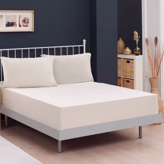 Σετ Κατωσεντονο Jersey (2 Τεμ.) Μονο (λ) Και Μαξιλαροθηκη Beige