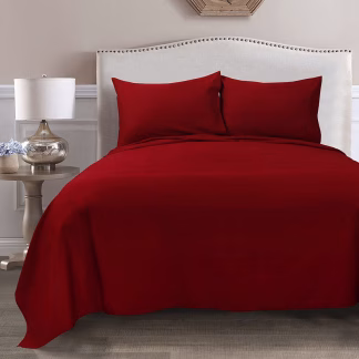 Σετ Σεντόνια Υπέρδιπλα Με Λάστιχο 4 Seasons Art 12000 240x270 Κόκκινο