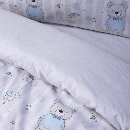 Das Kids Σετ Παπλωματοθηκη Μονη 4767 Γκρι - Εκρου - Σιελ Γκρι - Εκρου - Σιελ