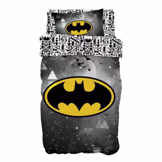 Σετ Κουβερλί Μονό Art 6184 Batman 160x240 Γκρι
