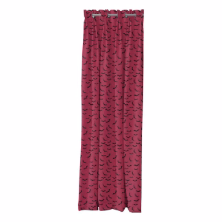 Κουρτίνα Με 8 Μεταλλικούς Κρίκους Art 6185 The Batman 180x250 Κόκκινο