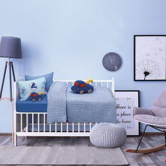 Das Baby 6475 Κουβερτα-Μουσελινα 110X150 Relax Σιελ Σιελ