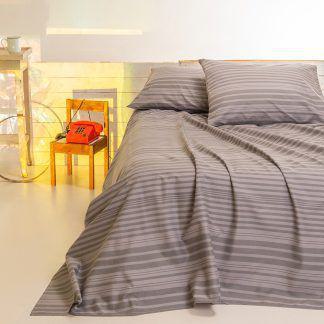 Melinen Home Σεντονι Μονο Stripe Grey Urban Line Mixology 170X270