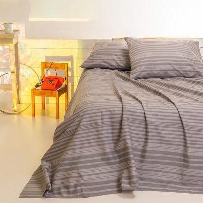 Melinen Home Σεντονι Μονο Stripe Grey Urban Line Mixology 170X270