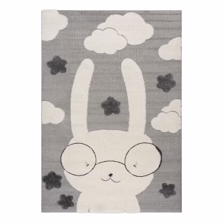 Χαλί Loop Art 9557 133x190 Grey White Γκρι Λευκό