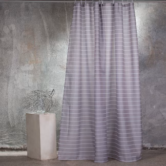 Κουρτινα Μπανιου 180x200 Stripe Grey