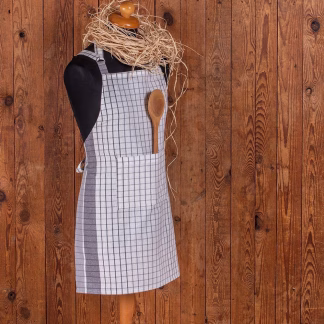 Ποδια Κουζινασ Pepper Check Grey Ποδια Κουζινασ Pepper Check Grey