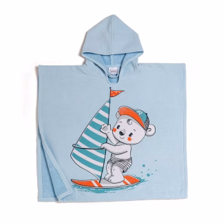 Παιδικο Ποντσο Θαλασσησ Surfer Light Blue