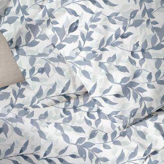 Sunshine Παπλωματοθήκη Menta Εμπριμέ 050 Blue Μονή (170χ250)
